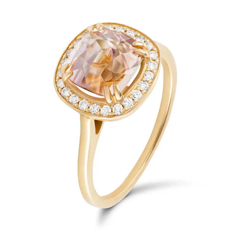 Złoty pierścionek z turmalinem Złoty pierścionek z turmalinem